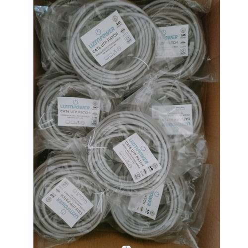 UZMPOWER CAT6 patch kablo network kablosu CCA 1.5 Metre 0.55mm Gri