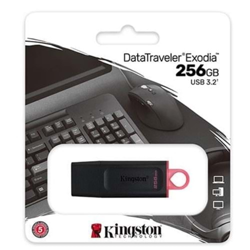Kingston Dtx-256 Gb Exodia Datatraveler Usb 3.2 Gen 1 256 Gb Flash Bellek