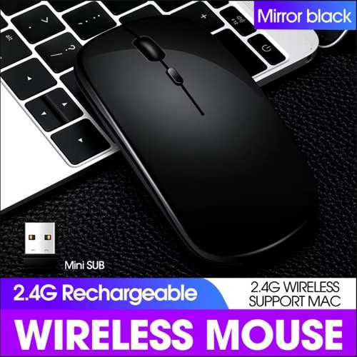 T-WOLF ŞARJLI X1 KABLOSUZ MOUSE SİYAH