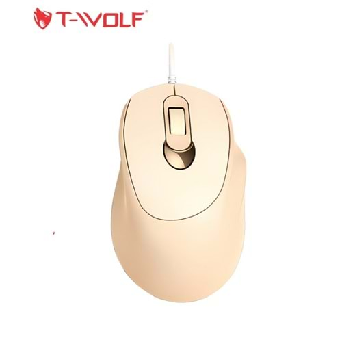 V2 ÖZEL TASARIM KABLOLU MOUSE GOLD-BEJ RENK