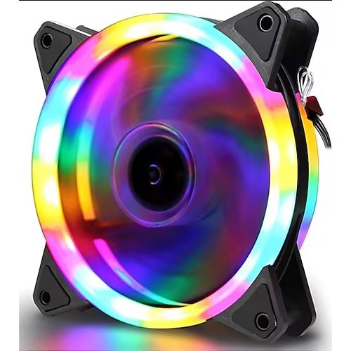 7 RENKLİ 120x120x25 MM 7 RENK RAİNBOW KASA SOĞUTUCU FAN