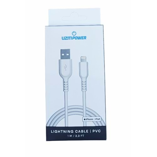 UZMPOWER T100 İPHONE LİGHTİNG USB TELEFON ŞARJ KABLOSU 2A 1 METRE DATALI