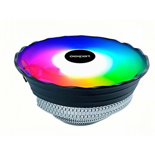 UFO TİP RAİNBOW IŞIKLI CPU FAN LGA115X/1200/17XX/1366AMD:FM1/FM2/AM2/AM3/AM4/AM5