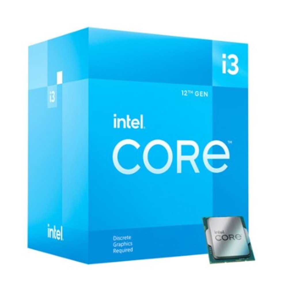 INTEL CORE İ3-12100F 3.30GHz 12MB 1700p 12. NESIL BOX