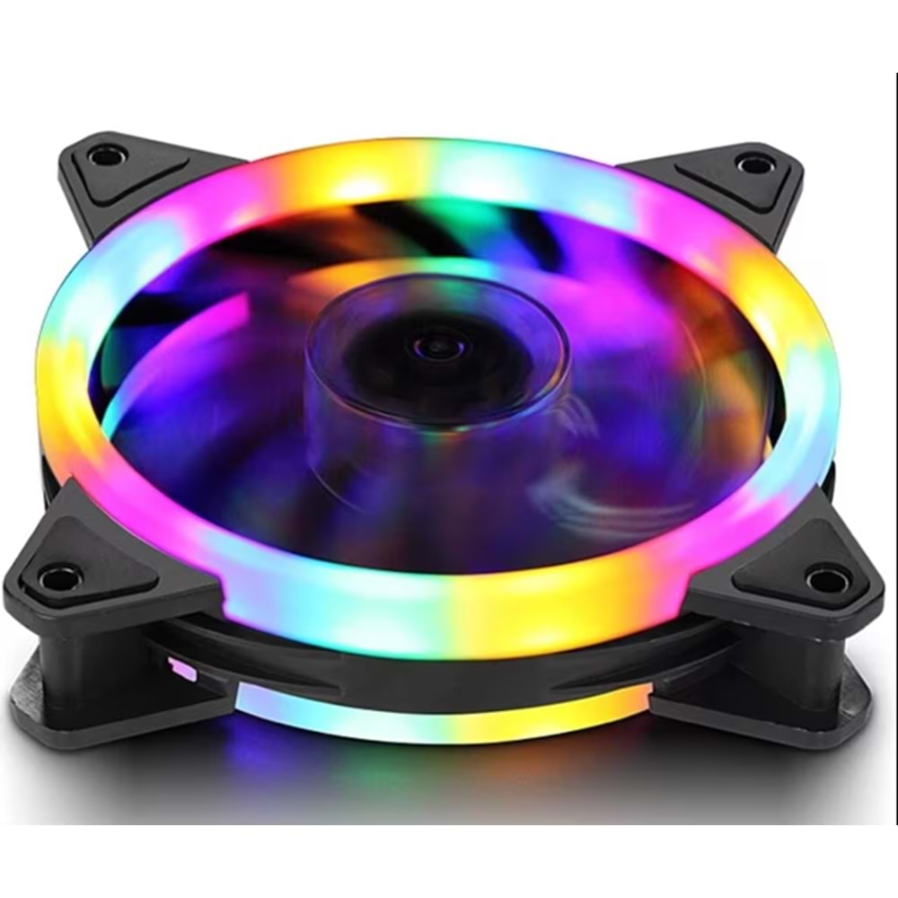 7 RENKLİ 120x120x25 MM 7 RENK RAİNBOW KASA SOĞUTUCU FAN