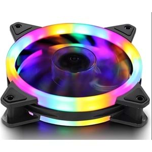 7 RENKLİ 120x120x25 MM 7 RENK RAİNBOW KASA SOĞUTUCU FAN